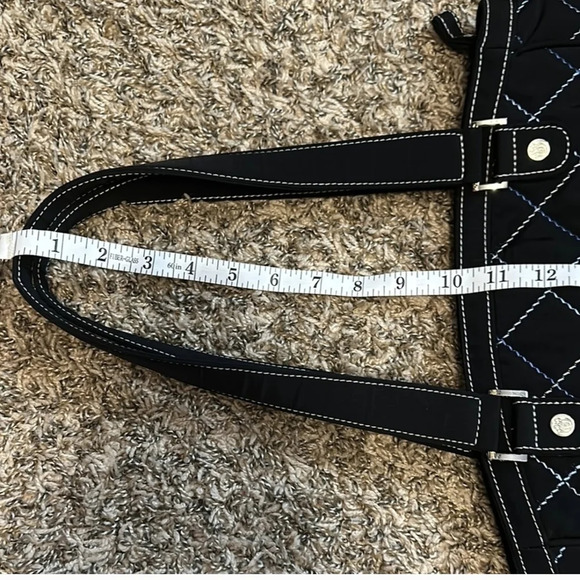 Vera Bradley Black Quilted Tote Bag with Geometric Stitching - Picture 10 of 10